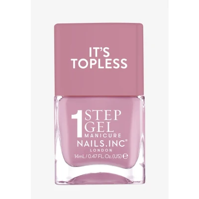 Abbildung von Nails Inc Topless Lily (malven rosa) Gel Nagellack ohne UV 1 Schritt Maniküre mit ca. 8 Tagen Halt Schnelltrocknend, vegan &amp; 21 free Für Kinder Erwachsene Base Coat Top