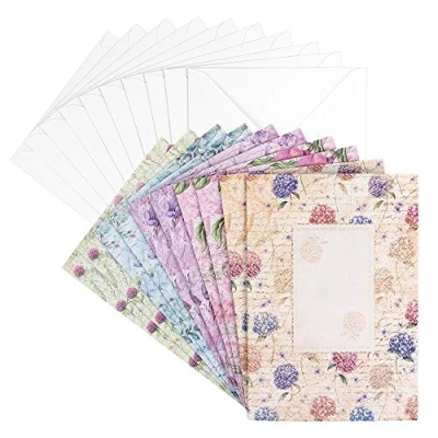 Abbildung von Ideen mit Herz Grußkarten Set Umschlägen 10 Motiv Karten blanko bunt neutral Ideal für Glückwünsche zum Geburtstag, Hochzeit, uvm. Din B6 (Blütentraum 1)