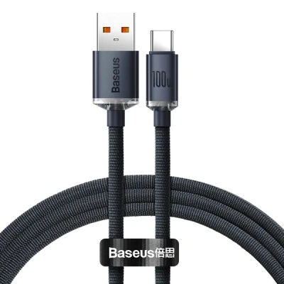 Abbildung von Baseus Crystal Shine 100W Type C Kabel 1.2m Schwarz