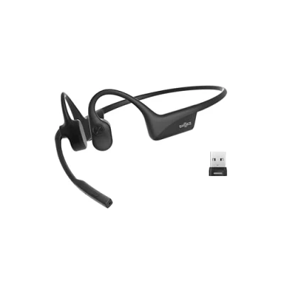 Abbildung von SHOKZ OpenComm2 UC 2025 Upgrade USB A kabelloses Knochenschall PC Headset, Bluetooth Open Ear Kopfhörer mit Noise Cancelling Mikrofon, Ohrhörer für Office, Anruf, 16 Stunden Sprechzeit