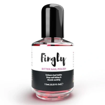 Abbildung von Bitterer Nagellack von Fingly 7,5ml I Nägelkauen stoppen mit Speziallack für Nägelbeißer gegen Auch Kinder Nagelkauer Stop kauen &amp; let it grow Daumenlutschen
