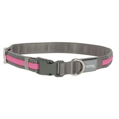 Abbildung von Kerbl Halsband Light &amp; Reflex Rosa S/M