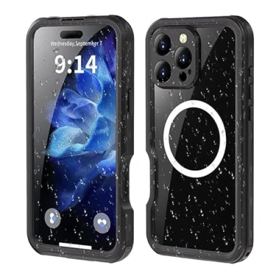 Abbildung von MP+ Wasserdichtes Schutzhülle für iPhone 16 Pro Max, IP68 Ganzkörperversiegelung, staubdicht und stoßfest, zum Schwimmen, Unterwasser Telefongehäuse