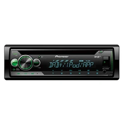 Abbildung von Pioneer DEH S410DAB AN, 1 DIN Autoradio, CD Tuner mit FM und DAB+, MP3, USB AUX Eingang, RGB Beleuchtung, Smart Sync App, 5 Band Equalizer, Spotify, inklusive DAB Antenne