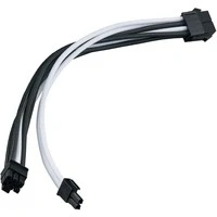 Abbildung von Silverstone SST PP07E PCIBW Netzteil Verlängerungskabel 25cm 8pin auf PCI E 6+2pin, schwarz + Weiss