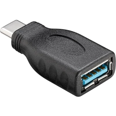 Abbildung von Goobay USB C 3.0 Adapter, Stecker A Buchse, schwarz Kabel