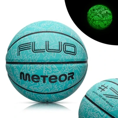 Abbildung von meteor Leuchtender Basketball Größe #7 Fluoreszierender für Ausbildung weicher Glow in The Dark ideal auf die Jugend und Kinder Sei der Star dem Court