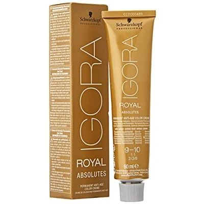 Abbildung von Schwarzkopf Professional Igora Royal Absolutes 9 10 extra hellblond cendré natur, 1er Pack (1 x 60 ml)