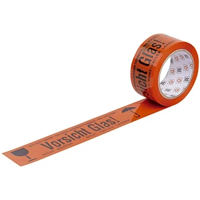 Abbildung von WIHE lux Warndruckband 50mmx60m &#039;Vorsicht Glas&#039; selbstklebend