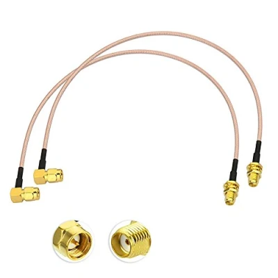 Abbildung von Eightwood SMA Kabel Buchse auf Stecker RF RG316 12inch 1ft 30cm 2 Stücke für DAB Auto Radio Homematic Antenne CCU3 CCU2 CC1101 Raspberry Pi MEHRWEG
