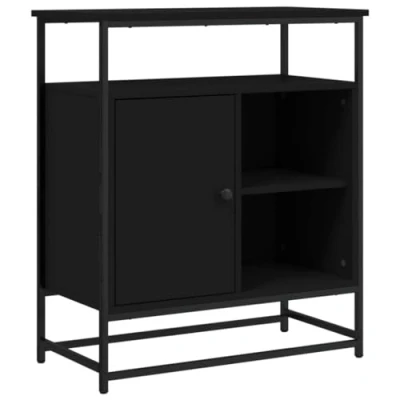 Abbildung von vidaXL Sideboard Schwarz 69x35x80 cm Holzwerkstoff (1 St)