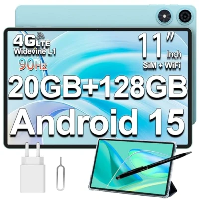 Abbildung von TECLAST P50 Tablet 11+Zoll Android 14 Tablett, 14GB RAM+128GB ROM(4TB TF), 4G LTE Dual SIM+5G WLAN Tablet, Unisoc Octa Core A75 CPU, 8000mAh/Widevine L1/13MP+5MP/GPS/Type C/GMS/BT5/3.5MM Audio [2024]