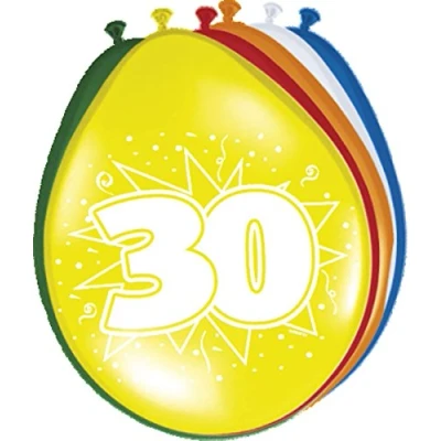 Abbildung von Ballons 30 Jahre 8 Stücke