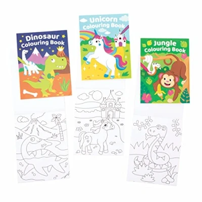 Abbildung von Baker Ross FE577 Mini Malbuch für Kinder 12er Pack, Kindergeburtstag Mitgebsel, Kinderbeschäftigung, Mitbringsel den Kindergarten