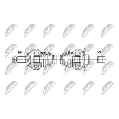 Abbildung von NTY NPW BM 223 Antriebswelle Hinterachse links 774mm Automatikgetriebe BMW: 7