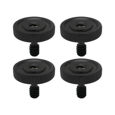 Abbildung von SG Store 4 STÜCKE Kamera Stativschraube 1/4 Zoll Außengewinde Innengewinde 24x20mm Aluminiumlegierung Rändelschraube Schnellwechseladapter Schwarz