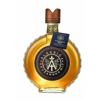 Abbildung von Pflaumenschnaps im Glaskolben GRUZANSKA NIT Feinster serbischer BRANDY 0,75L (42,0% VOL)