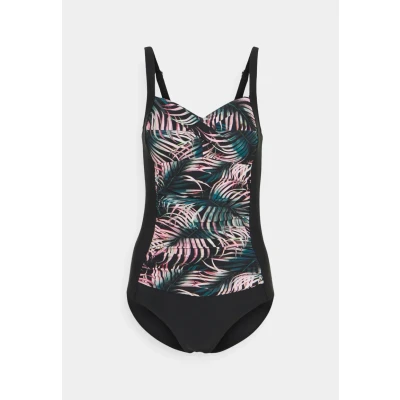 Abbildung von Lascana Swimsuit Badeanzug, Damen, Größe: 36xC, Black