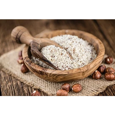 Abbildung von Haselnuss Pulver 1 Kg Haselnusspulver Nussmehl, geriebene Haselnüsse Natürliche Trockenfrüchte in Packung zu gemahlen 100% natürlichen Ursprungs Ideal für Rezepte oder Dessert Topping