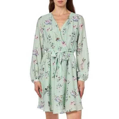 Abbildung von ONLY Wickelkleid Damen, Subtle Green/AOP:OCC. Romantic Garden, XS