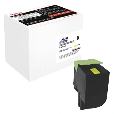 Abbildung von edding Toner EDD 6051 gelb kompatibel zu LEXMARK 71B0040/71B20Y0