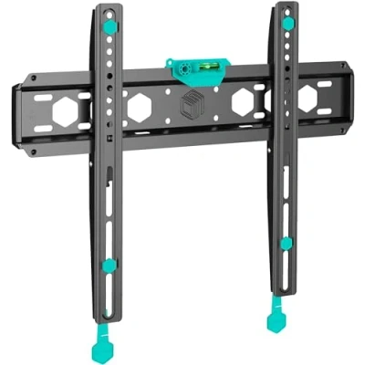 Abbildung von ONKRON Feste TV Wandhalterung für 35 65 Zoll bis zu 68 kg, Ultra Slim Flach 75x75 400x400 VESA Halterung Fernseher Aufhängung/Fernseh Wand Schwarz FM5 B