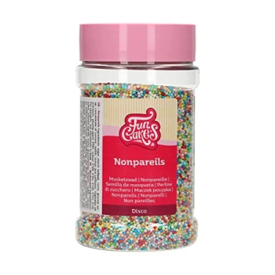 Abbildung von FunCakes Nonpareils Discomix: Kuchenstreusel, großartiger Geschmack, perfekt zum Dekorieren von Kuchen. 250 g.