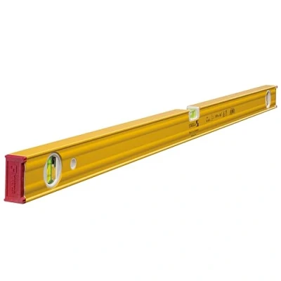 Abbildung von STABILA Wasserwaage Type 80 AS 2, 100 cm, verstärktes Alu Profil, 1 Horizontal Libelle, 2 Vertikal Libellen, integrierte Rutsch Stopper, Made in Germany