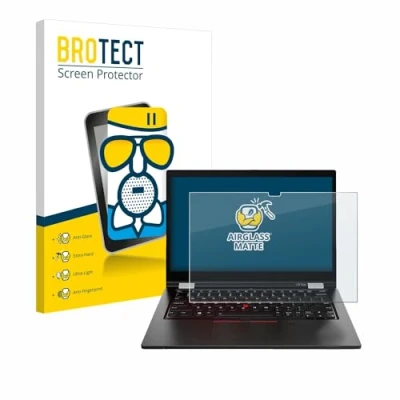 Abbildung von BROTECT Entspiegelungs Schutzglas für Lenovo ThinkPad L13 Yoga Gen 2 Schutz Folie Panzerfolie Glas Matt [Extrem Kratzfest 9H, Anti Reflex]