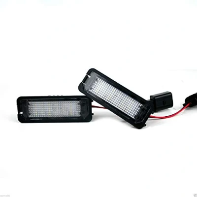 Abbildung von BLUETECH Premium LED Kennzeichenbeleuchtung Kennzeichenleuchte Xenon Optik .Kompatibel mit VW GOLF 4, 5, 6, 7, PASSAT, POLO, SCIROCCO, PHAETON, EOS, NEW BEETLE, LUPO