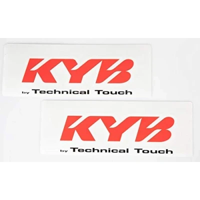 Abbildung von Kayaba Gabel Aufkleber KYB Racing Suspension TT 24x8,5cm transparent rot