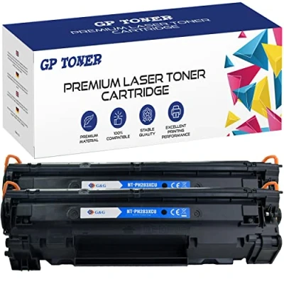 Abbildung von 2X Toner XL Kompatibel mit HP 83X 283X CF283X für Laserjet M126A M126nw M128fn M128fp M128fw MFP M225dn M201dw M225dw M127fn (2xSchwarz)