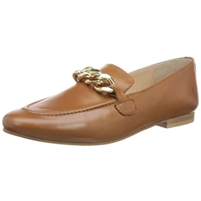 Abbildung von Hush Puppies Harper Chain Leder Damen Loafer In Tan