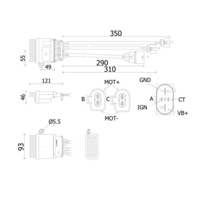 Abbildung von Regler, Fahrgastraumlüfter MAHLE ORIGINAL ABR 78 000S