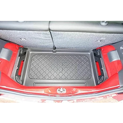 Abbildung von Premium Gummierte Kofferraumwanne kompatibel mit Skoda Citigo e IV 01.2020 / Seat MII ab VW up! 09.2019 ; vertiefter Ladeboden