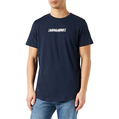 Abbildung von JACK&amp;JONES Men&#039;s JJTEO Tee SS T Shirt, Navy Blazer, S