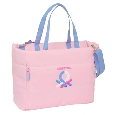 Abbildung von Safta BENETTON PINK Laptoptasche 35,6 cm (14,1 Zoll), mit Tasche, Rucksack, ideal für Kinder verschiedener Altersgruppen, bequem und vielseitig, Qualität Widerstandsfähigkeit, 54 x 17 31 cm,