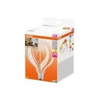 Abbildung von Osram LED Star+ GlowDim Classic Globe Lampe, in Ballform mit E27 Sockel, Ersetzt 60 Watt, Filamentstil Klar, Warmweiß 2200 2700 Kelvin, 1er Pack