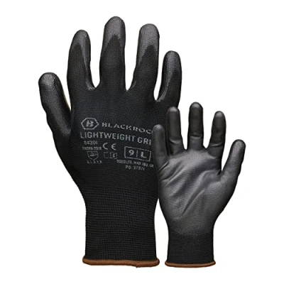 Abbildung von Blackrock Leichte Griff Arbeitshandschuhe, PU Handflächenbeschichtung für präzise Handhabung und guten trockenen Griff, Größe 11/2XL