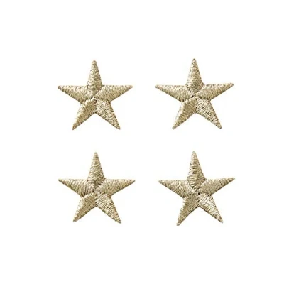 Abbildung von Mono Quick Aufnäher Bügelbild, Aufbügler, Applikationen, Patches, Flicken, zum aufbügeln, Polyester, Set Stern Größe: 3,6 x 3,8 cm