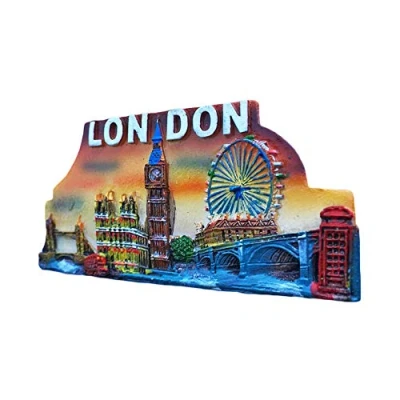 Abbildung von 3D London Attraktionen England UK Kühlschrank Kühlschrankmagnet Tourist Souvenirs Handmade Harz Handwerk Magnetische Aufkleber Home Küche Dekoration Reise Geschenk