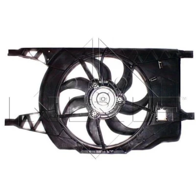 Abbildung von NRF 47366 Lüfter 370 12 175 mit Kühlerlüfterrahmen (Zarge) RENAULT: CLIO 2, Vel Satis