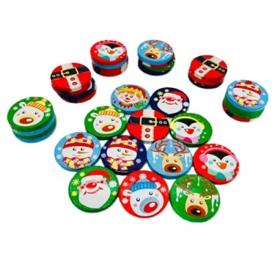 Abbildung von 3x 85g Schokotaler Weihnachten aus Milchschokolade I ca. 36 Stück Fair Trade Kakao Ideal als Weihnachtsteller und Adventskalender Füllung, für Nikolaus Geschenke mit OYOY Weihnachtssticker