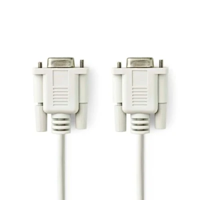 Abbildung von NEDIS Nullmodemkabel D SUB 9 Pin Buchse Vernickelt 2.00 m rund PVC Elfenbein Plastikbeutel