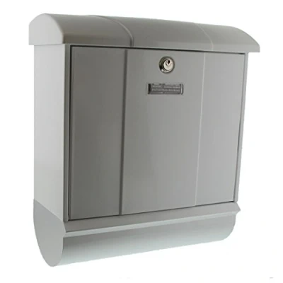 Abbildung von Burg Wächter Briefkasten &quot;Olymp 91600 W&quot;, mit Öffnungsstopp und separatem Zeitungsfach, aus Stahlblech