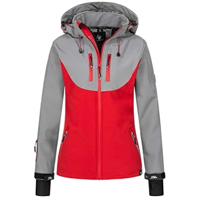 Abbildung von Rock Creek Damen Softshell Jacke Windbreaker Regenjacke Übergangsjacke Softshelljacke Damenjacke Regenmantel Outdoorjacke D 442 Rot 3XL