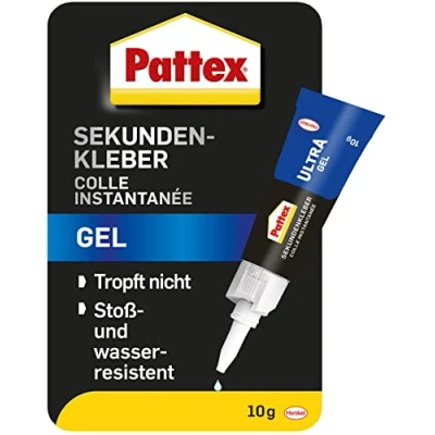 Abbildung von Pattex Bastelkleber Sekundenkleber Ultra Gel 10 g Tube, farblos