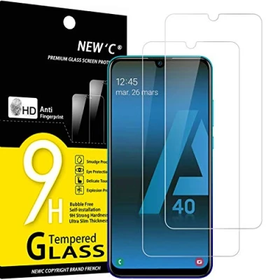 Abbildung von NEW&#039;C 2 Stück, Panzer Schutz Glas für Samsung Galaxy A40 (SM A405F), Frei von Kratzern, 9H Härte, HD Displayschutzfolie, 0.33mm Ultra klar, Ultrabeständig