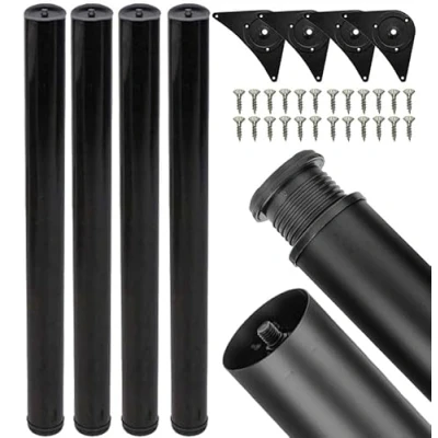 Abbildung von STOLMET 4X Tischbeine Höhenverstellbar Metall Schreibtischbeine 1100 mm Schwarz