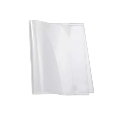 Abbildung von HERMA 14040 Buchumschlag für Workbook 30 x 43,1 cm, Buchhülle mit Beschriftungsetikett &amp; Kantenschutz aus abwischbarer Polypropylen Folie, Buchschoner Schulbücher, transparent